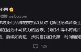 电影《新世纪福音战士新剧场版：终》暂缓上线：因不可抗力